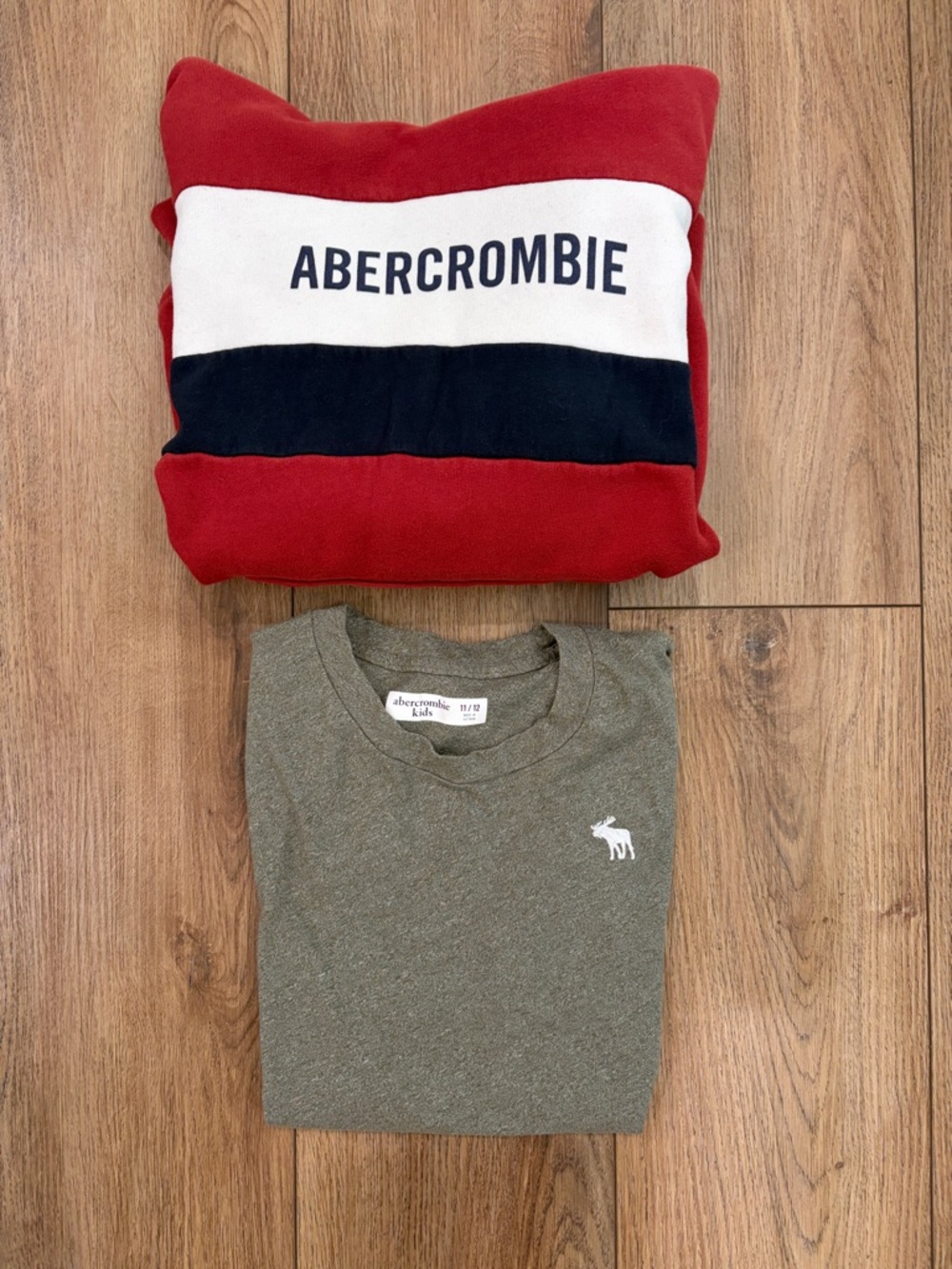 Abercrombie & Fitch Hoodie & Olive Green Tee | size 11/12